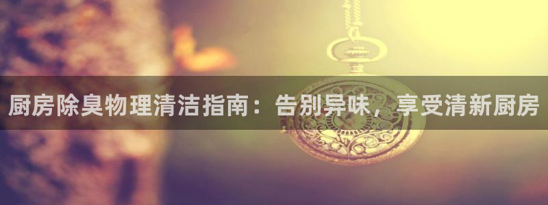 尊龙 国外：厨房除臭物理清洁指南：告别异味，享受清新厨房